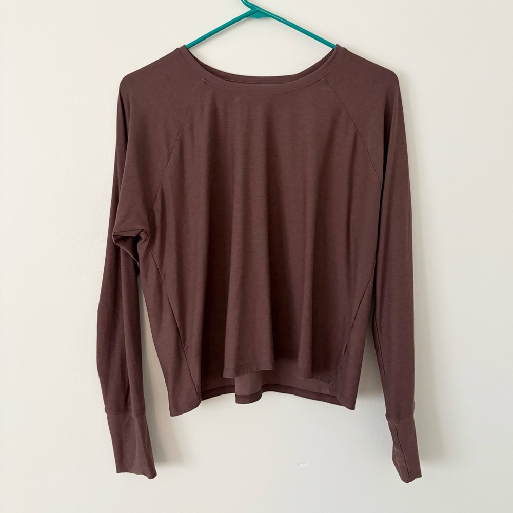 Beyond Yoga Long Sleeve Tee in Brown